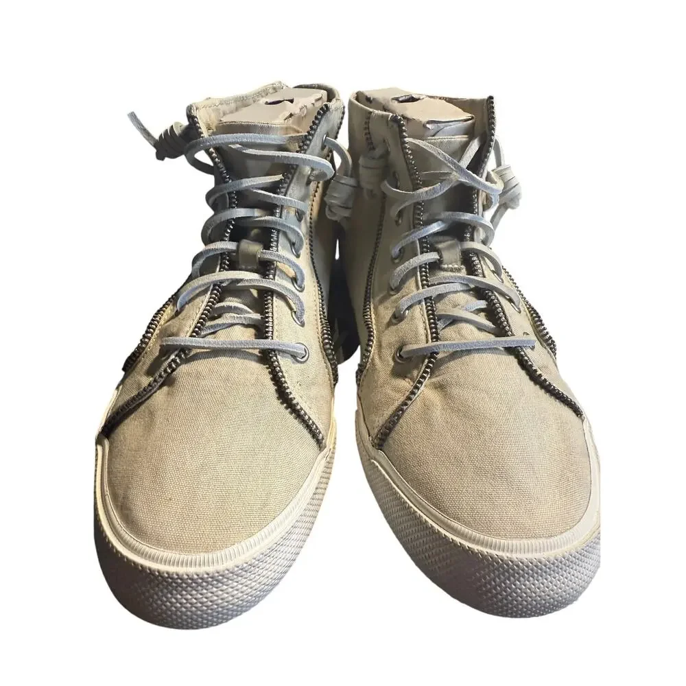Sperry x Rebecca Minkoff Tan Canvas Distressed Sneaker, Women's Size 9.5 NWT